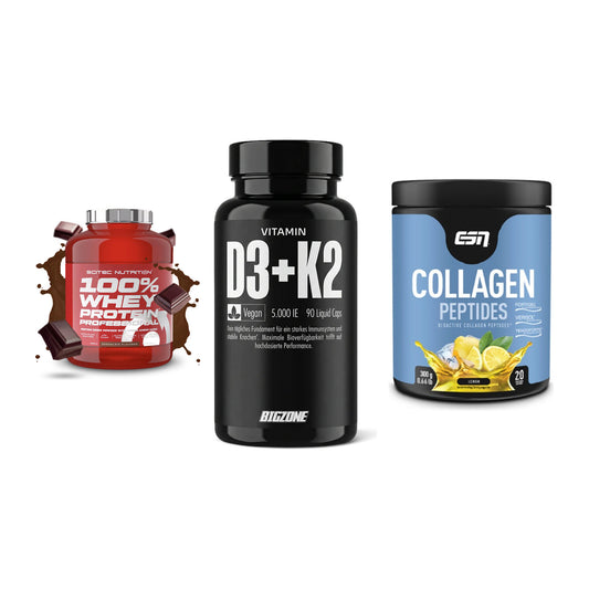 Regenerations-Set: Scitec 100% + Big Zone + ESN Collagen – alle enthaltenen Artikel