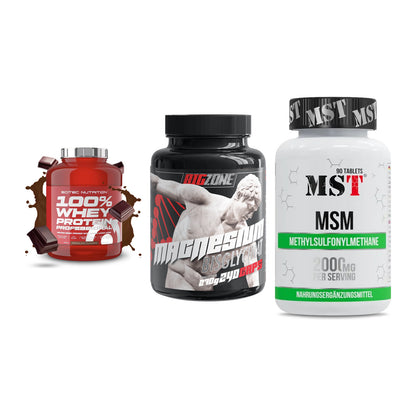 Regenerations-Set: Scitec 100% + Big Zone + MST MSM 2000 / – alle enthaltenen Artikel