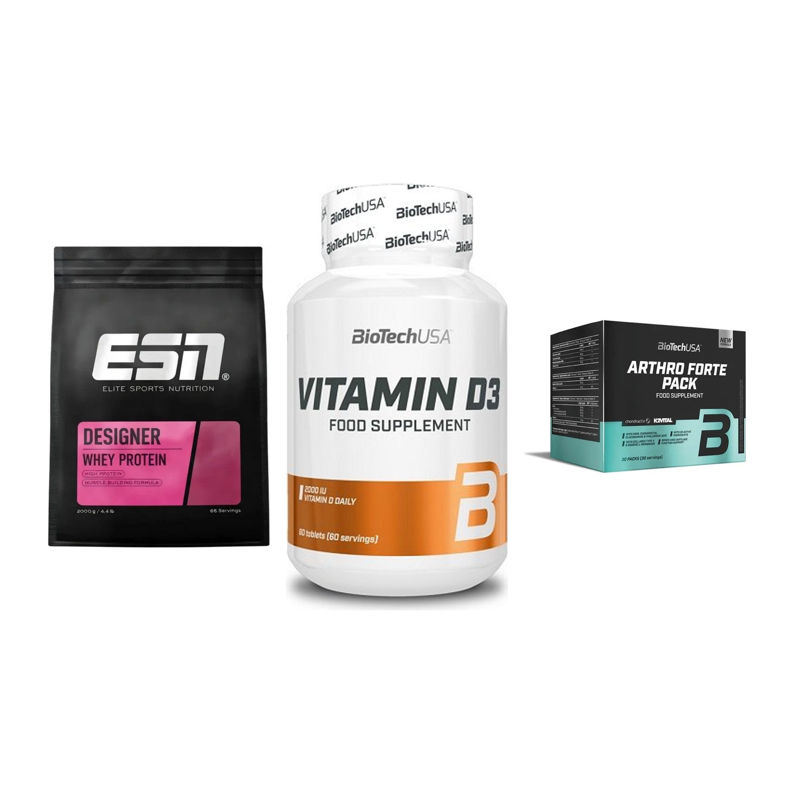 Regenerations-Set: ESN Designer + BioTech Vitamin + BioTech Arthro – alle enthaltenen Artikel