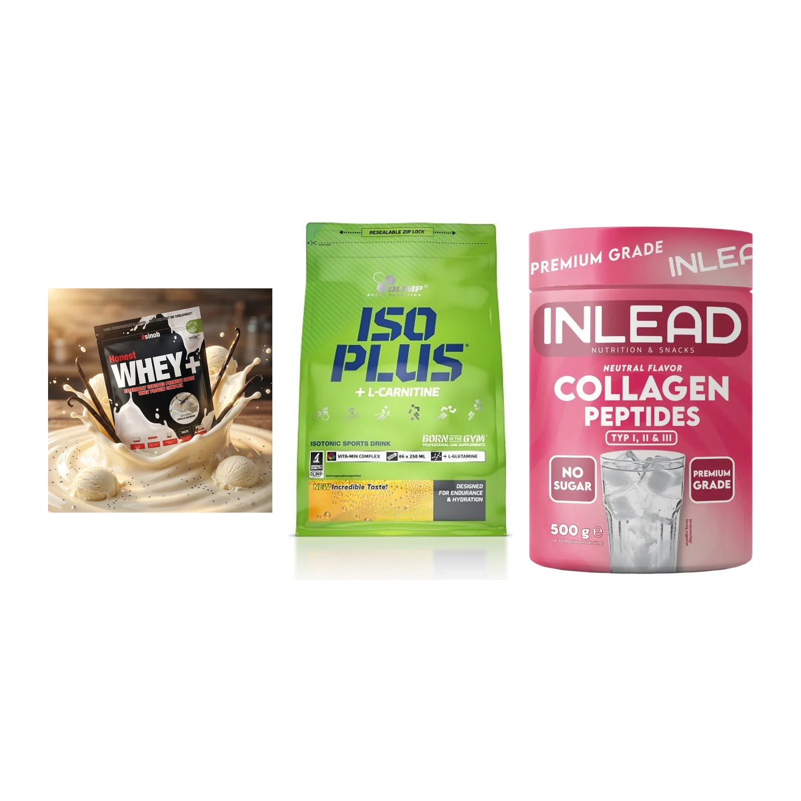 Regenerations-Set: Sinob Honest + Olimp Iso Plus + INLEAD Collagen – alle enthaltenen Artikel