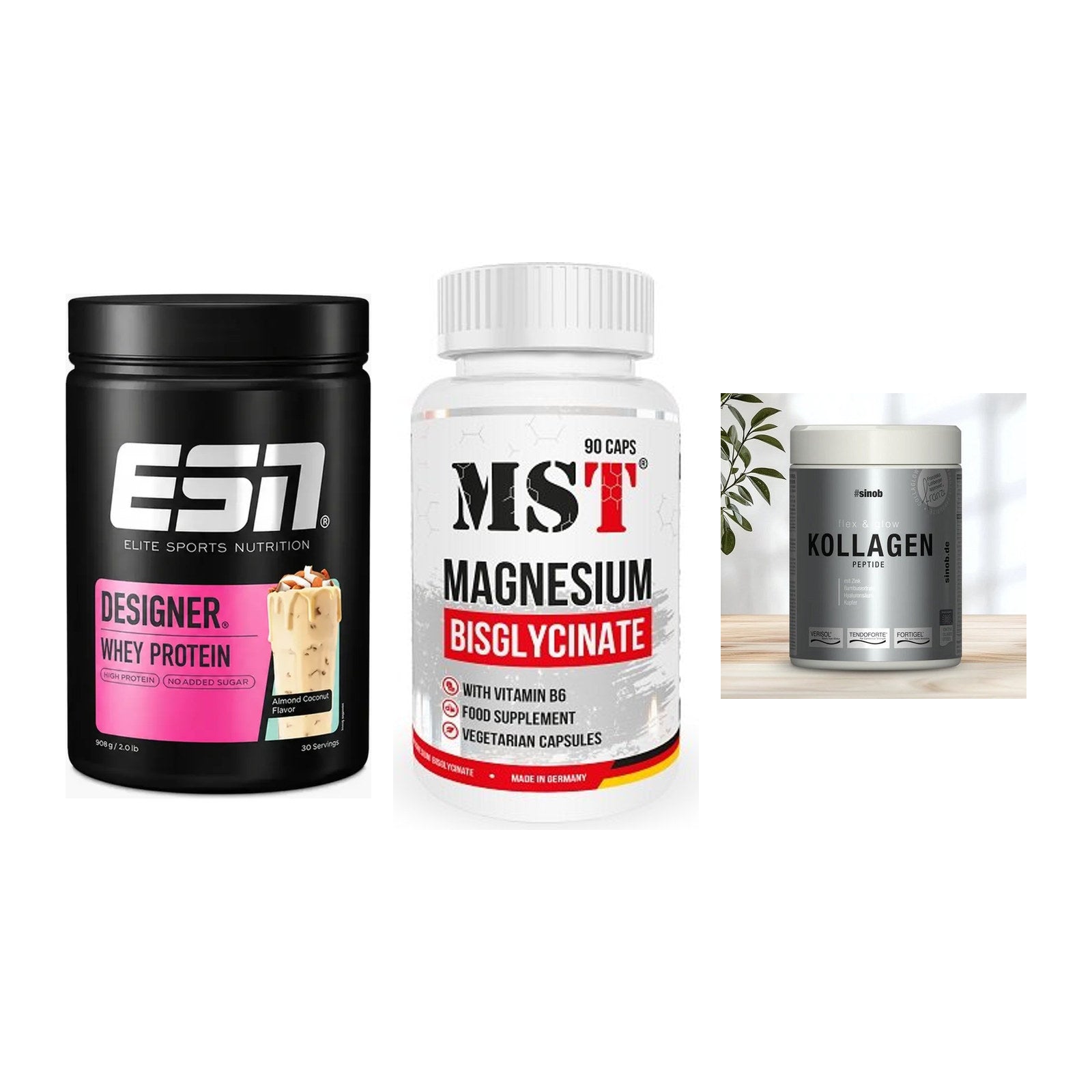 Regenerations-Set: ESN Designer + MST Magnesium + Sinob Kollagen – alle enthaltenen Artikel