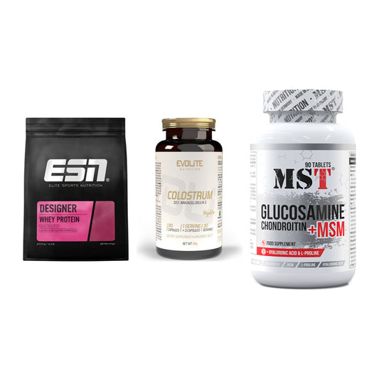 Regenerations-Set: ESN Designer + Evolite Nutriti + MST Glucosamine – alle enthaltenen Artikel