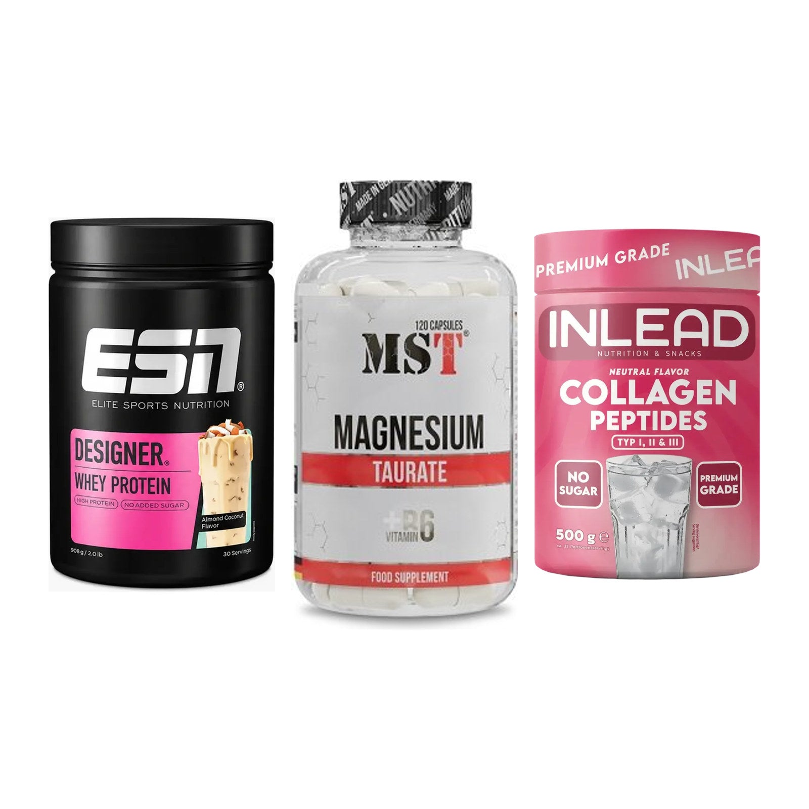 Regenerations-Set: ESN Designer + MST Magnesium + INLEAD Collagen – alle enthaltenen Artikel