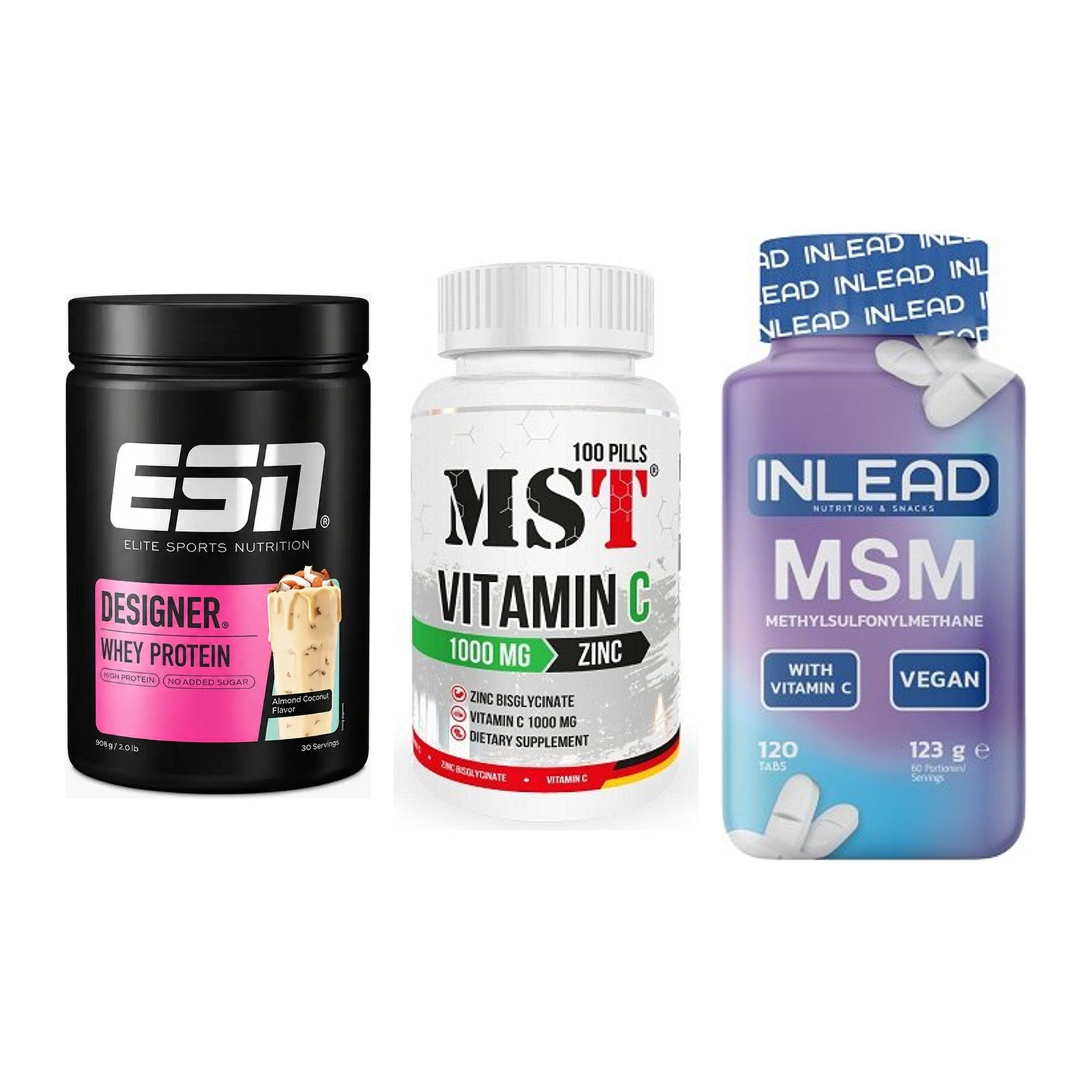Regenerations-Set: ESN Designer + MST Vitamin C + INLEAD MSM – alle enthaltenen Artikel