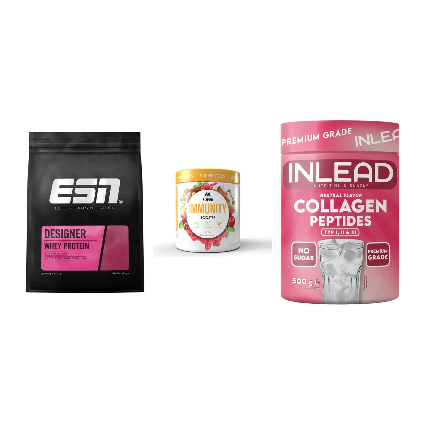 Regenerations-Set: ESN Designer + FA Nutrition + INLEAD Collagen – alle enthaltenen Artikel