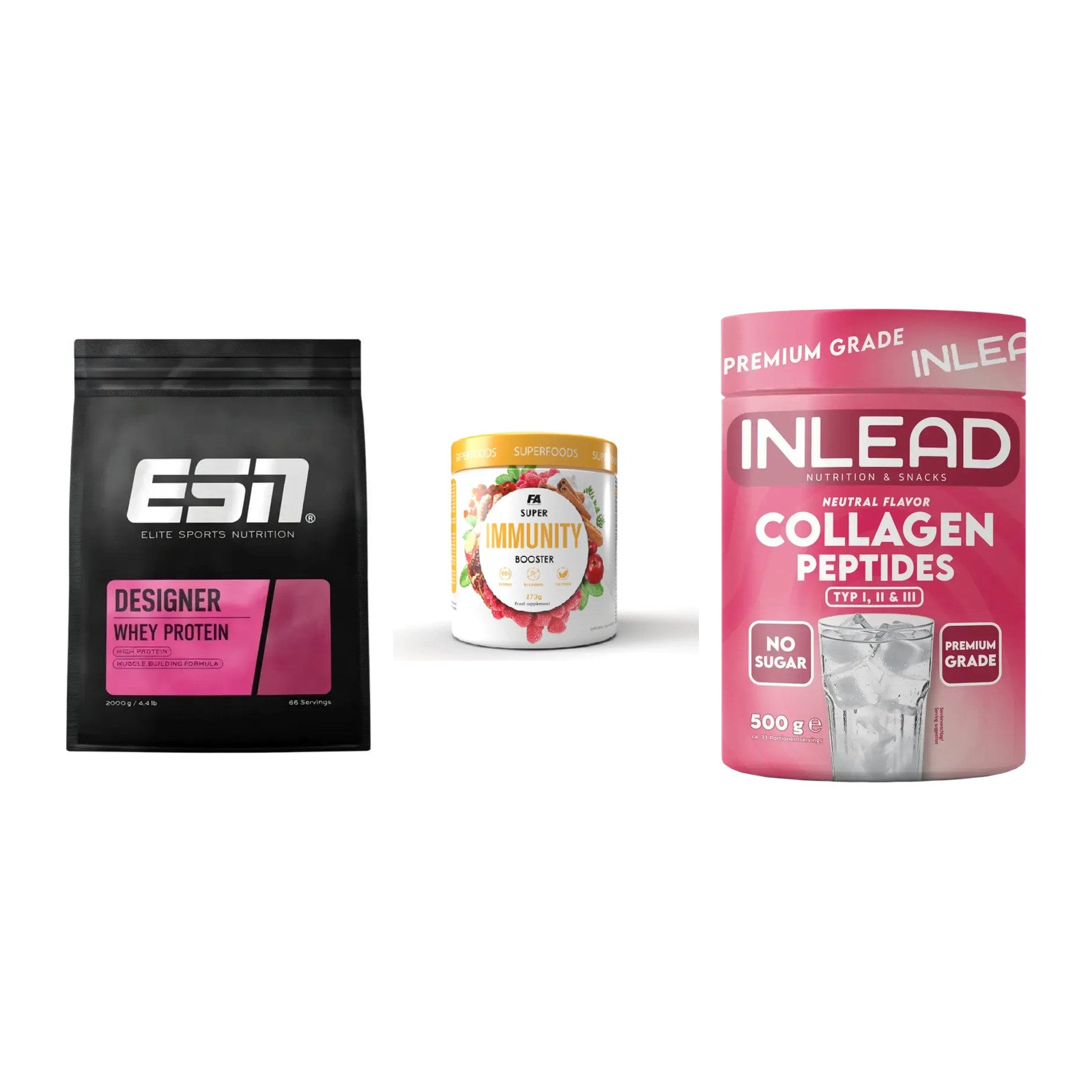 Regenerations-Set: ESN Designer + FA Nutrition + INLEAD Collagen – alle enthaltenen Artikel