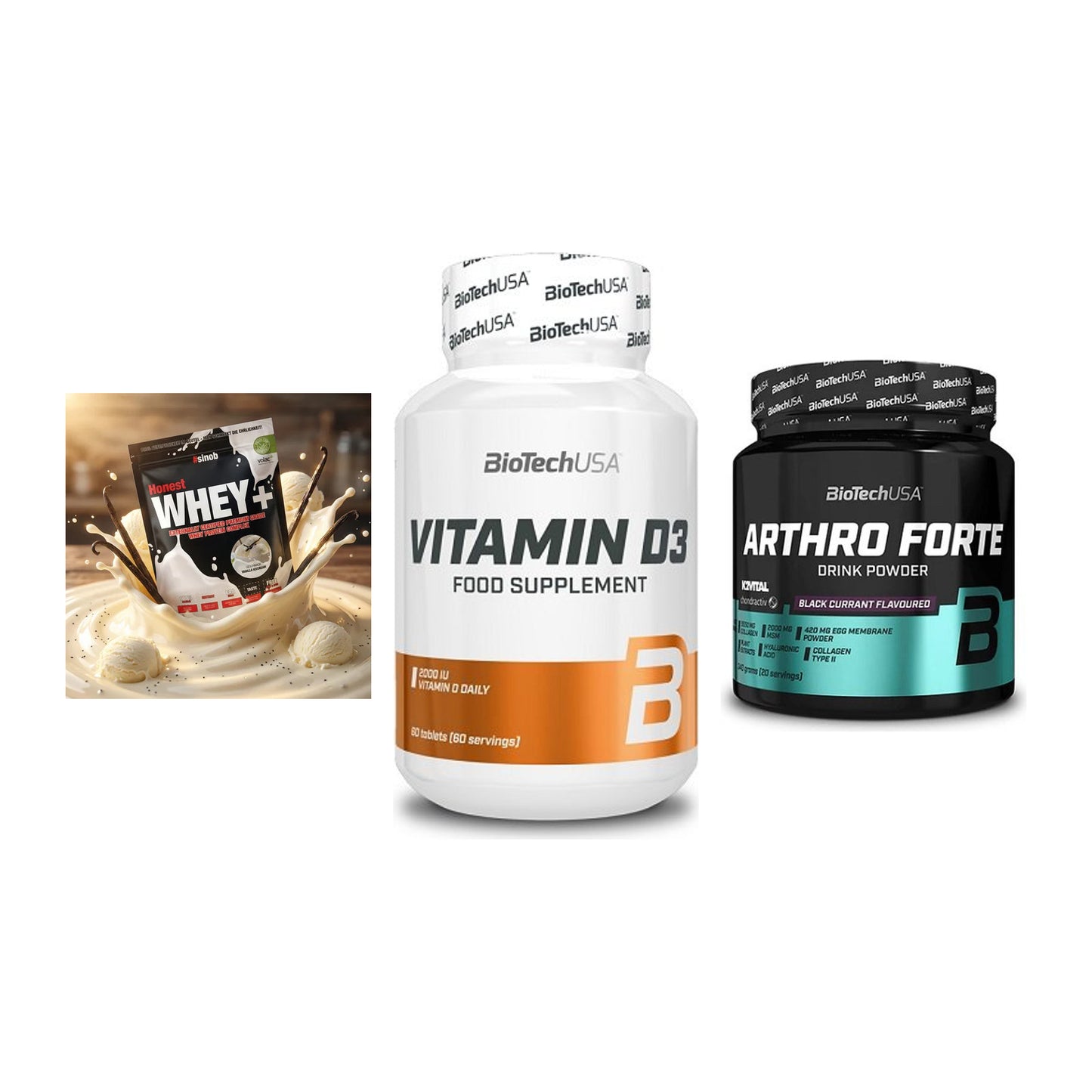 Regenerations-Set: Sinob Honest + BioTech Vitamin + BioTech Arthro – alle enthaltenen Artikel