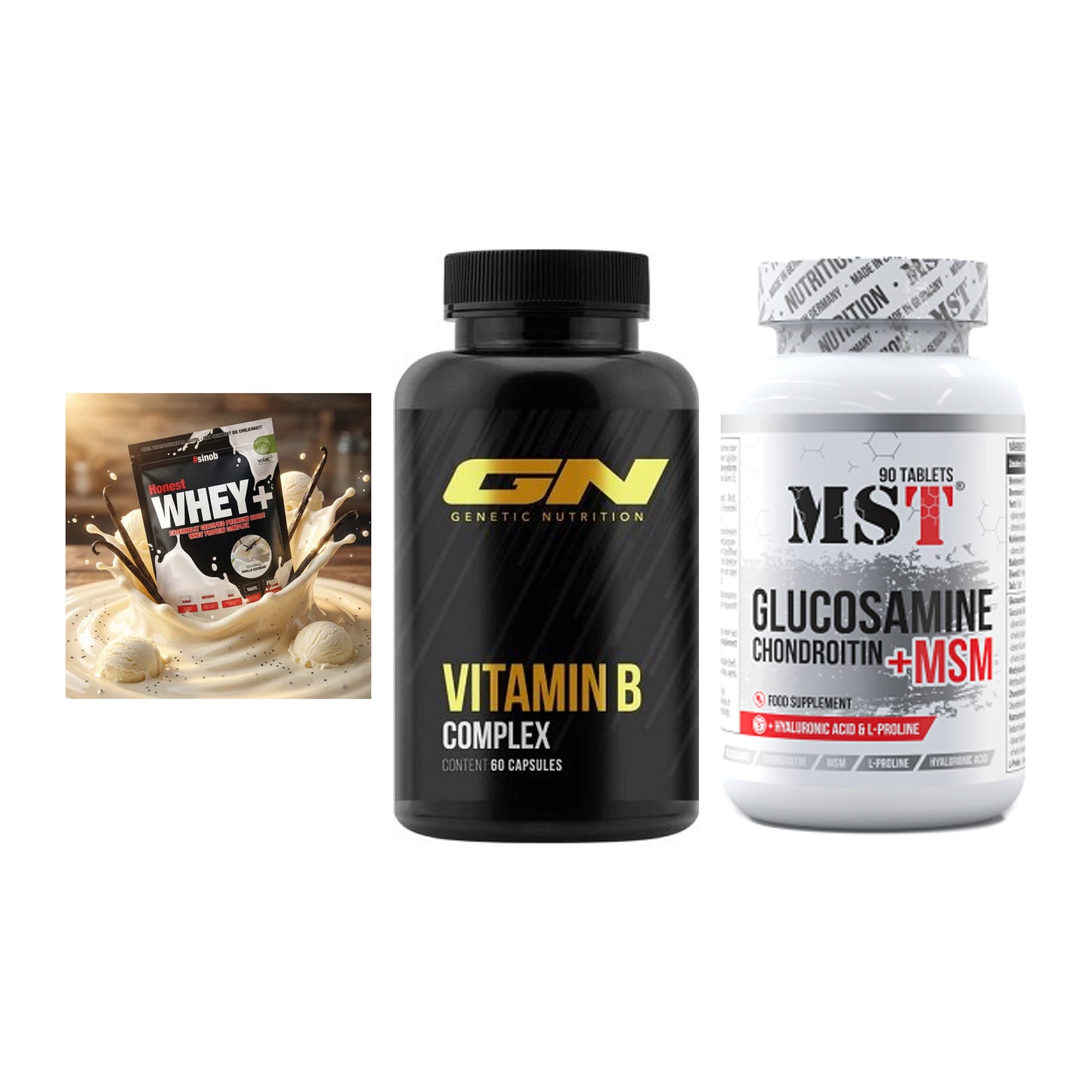 Regenerations-Set: Sinob Honest + GN Vitamin + MST Glucosamine – alle enthaltenen Artikel