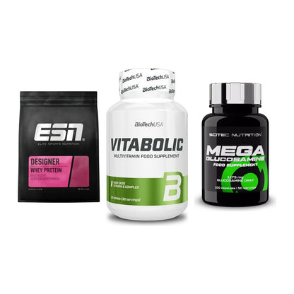 Regenerations-Set: ESN Designer + BioTech Vitabol + Scitec Mega – alle enthaltenen Artikel