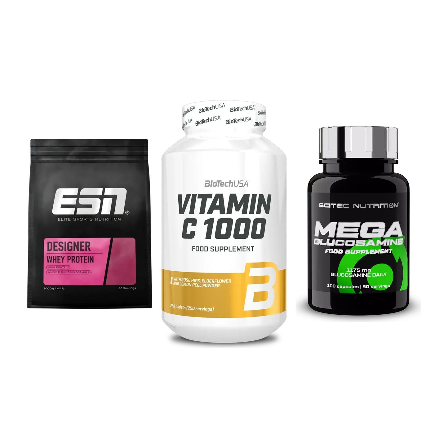 Regenerations-Set: ESN Designer + BioTech Vitamin + Scitec Mega – alle enthaltenen Artikel