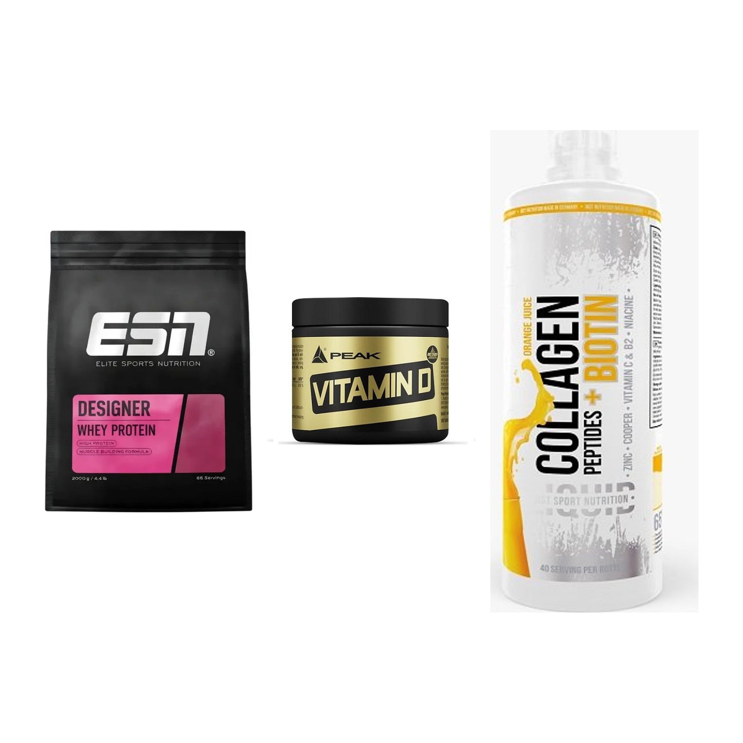 Regenerations-Set: ESN Designer + Peak Vitamin D + MST Collagen – alle enthaltenen Artikel