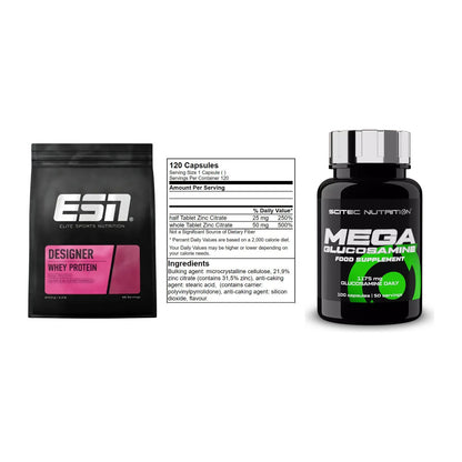 Regenerations-Set: ESN Designer + GN Zinc Citrate + Scitec Mega – alle enthaltenen Artikel