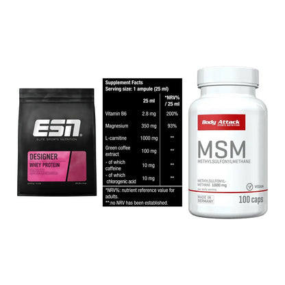 Regenerations-Set: ESN Designer + BioTech Magna + Body Attack MSM – alle enthaltenen Artikel
