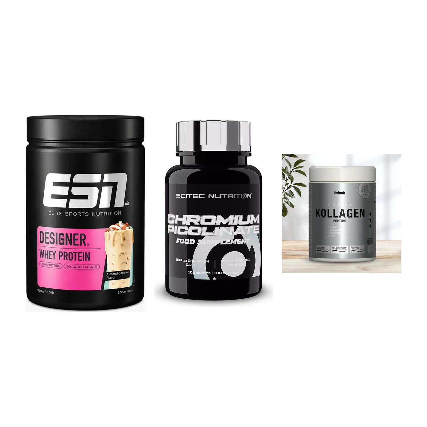 Regenerations-Set: ESN Designer + Scitec Chromium + Sinob Kollagen – alle enthaltenen Artikel