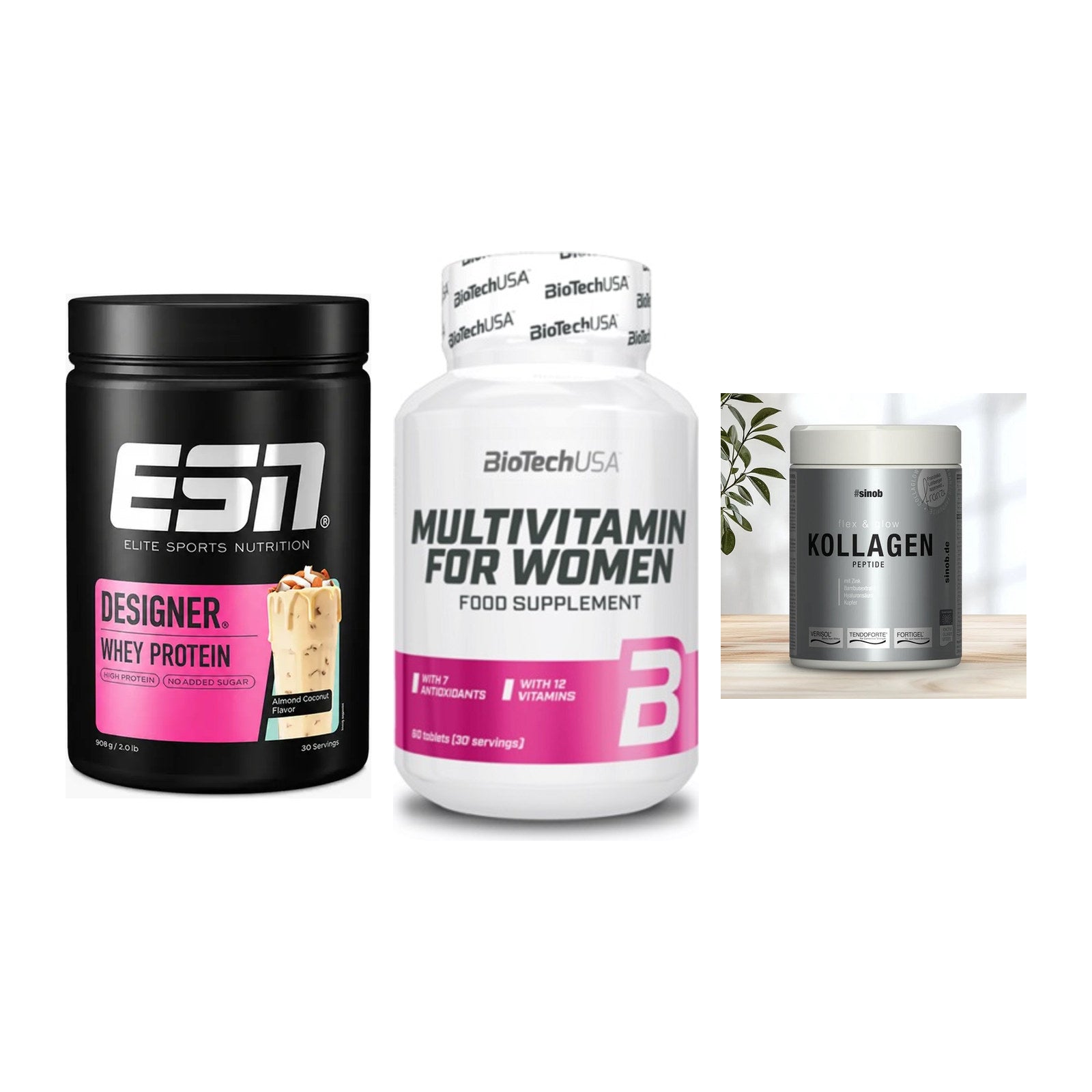 Regenerations-Set: ESN Designer + BioTech Multivi + Sinob Kollagen – alle enthaltenen Artikel