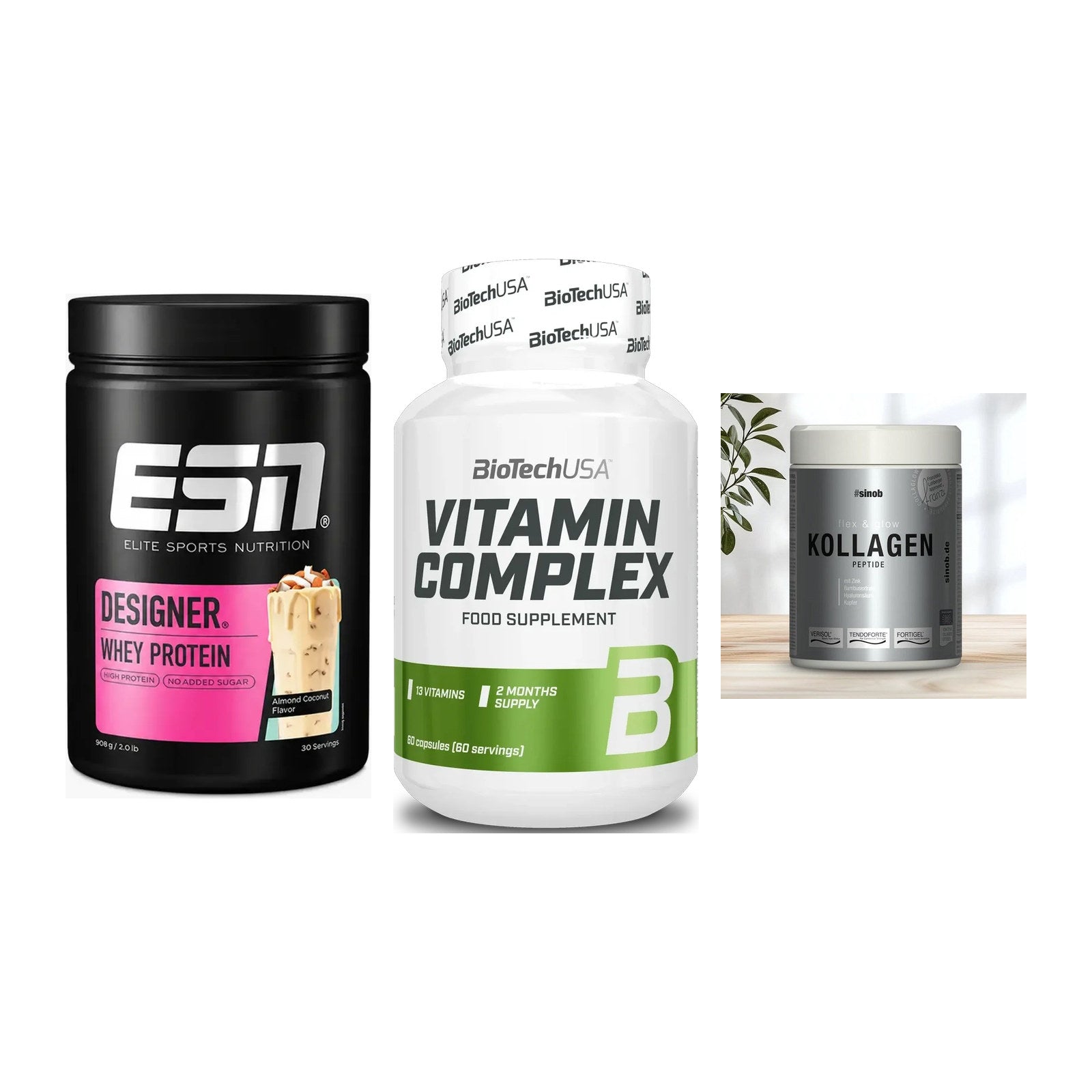 Regenerations-Set: ESN Designer + BioTech Vitamin + Sinob Kollagen – alle enthaltenen Artikel