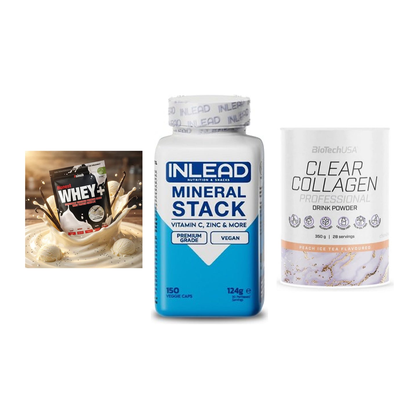 Regenerations-Set: Sinob Honest + INLEAD Mineral + BioTech Clear – alle enthaltenen Artikel