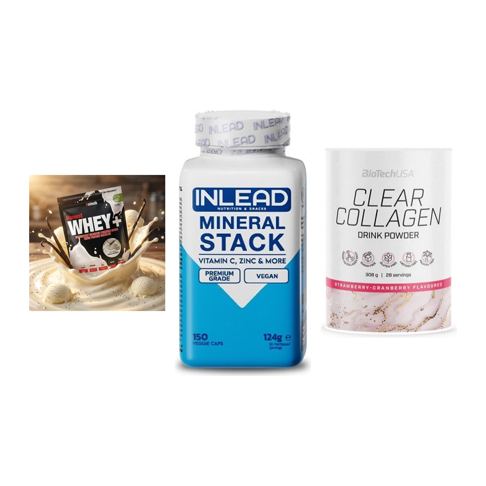 Regenerations-Set: Sinob Honest + INLEAD Mineral + BioTech Clear – alle enthaltenen Artikel