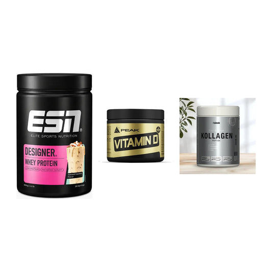 Regenerations-Set: ESN Designer + Peak Vitamin D + Sinob Kollagen – alle enthaltenen Artikel