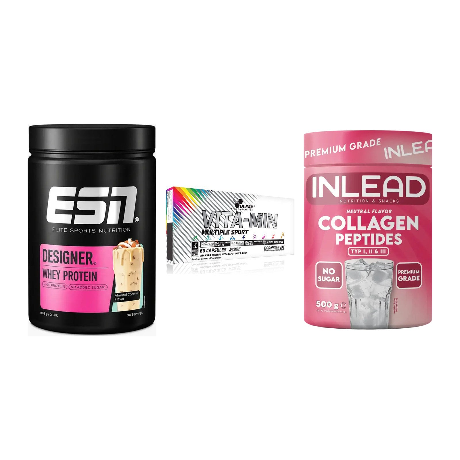 Regenerations-Set: ESN Designer + Olimp Vita-Min + INLEAD Collagen – alle enthaltenen Artikel