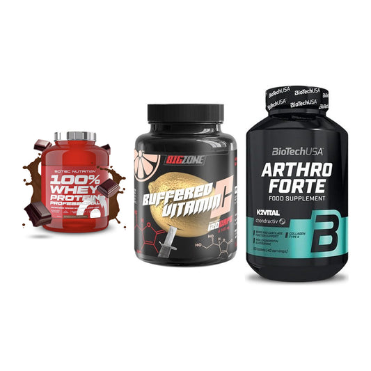 Regenerations-Set: Scitec 100% + Big Zone + BioTech Arthro – alle enthaltenen Artikel