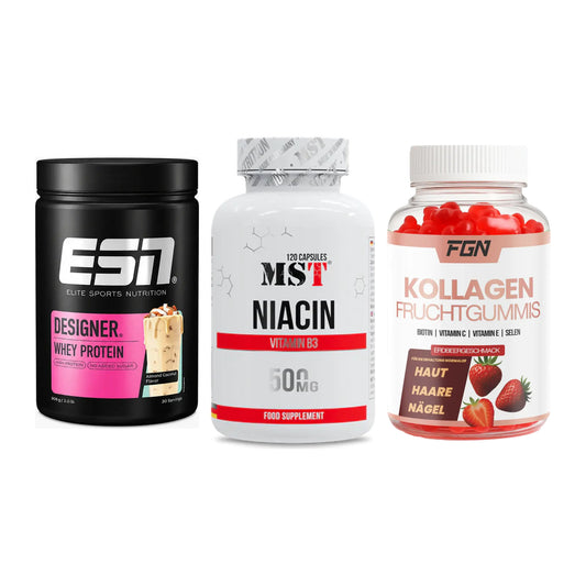 Regenerations-Set: ESN Designer + MST Niacin + FGN Kollagen 60 – alle enthaltenen Artikel