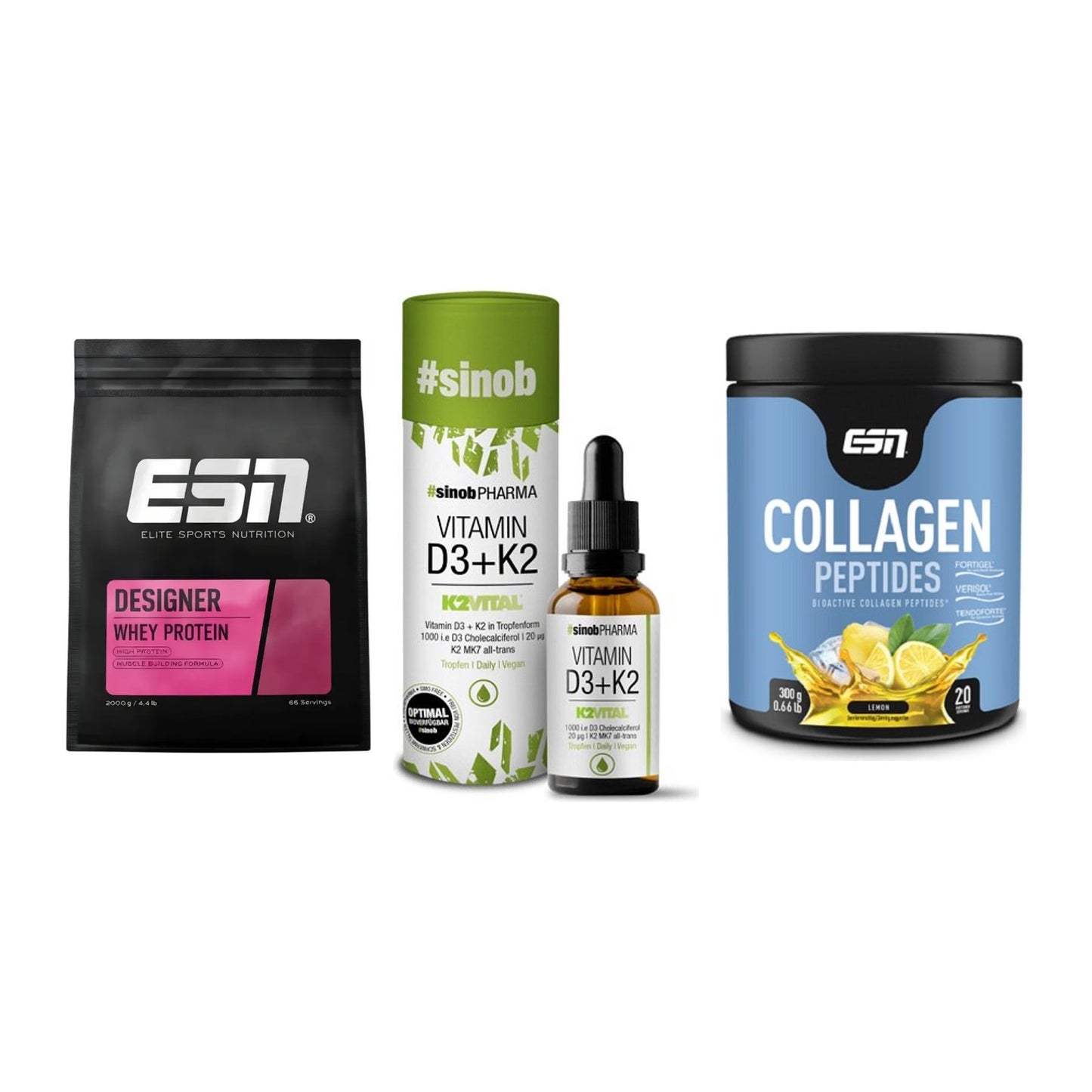 Regenerations-Set: ESN Designer + Sinob Vitamin + ESN Collagen – alle enthaltenen Artikel