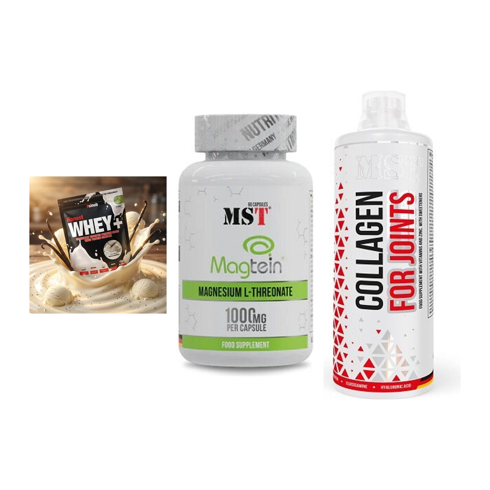 Regenerations-Set: Sinob Honest + MST Magnesium + MST Collagen – alle enthaltenen Artikel