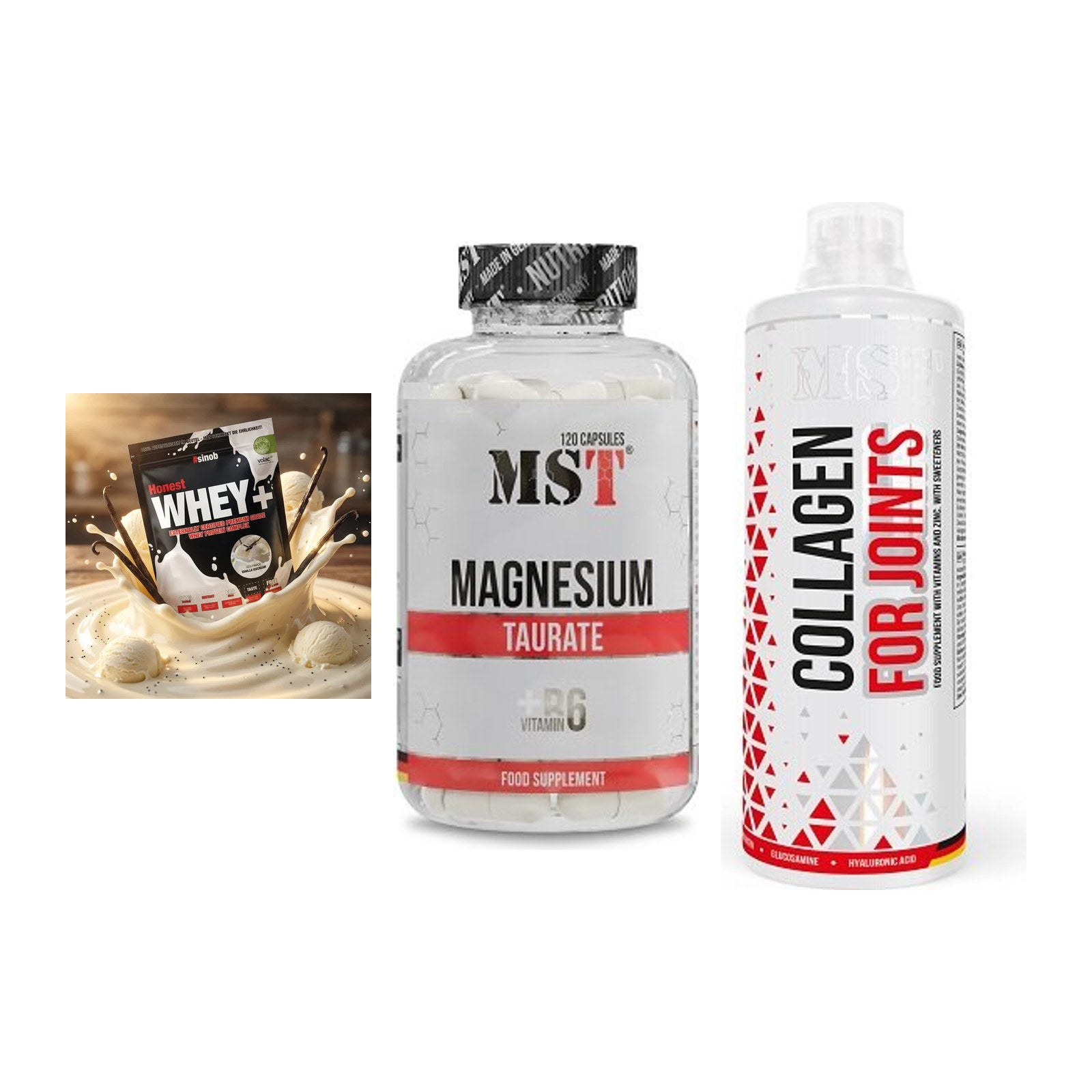 Regenerations-Set: Sinob Honest + MST Magnesium + MST Collagen – alle enthaltenen Artikel