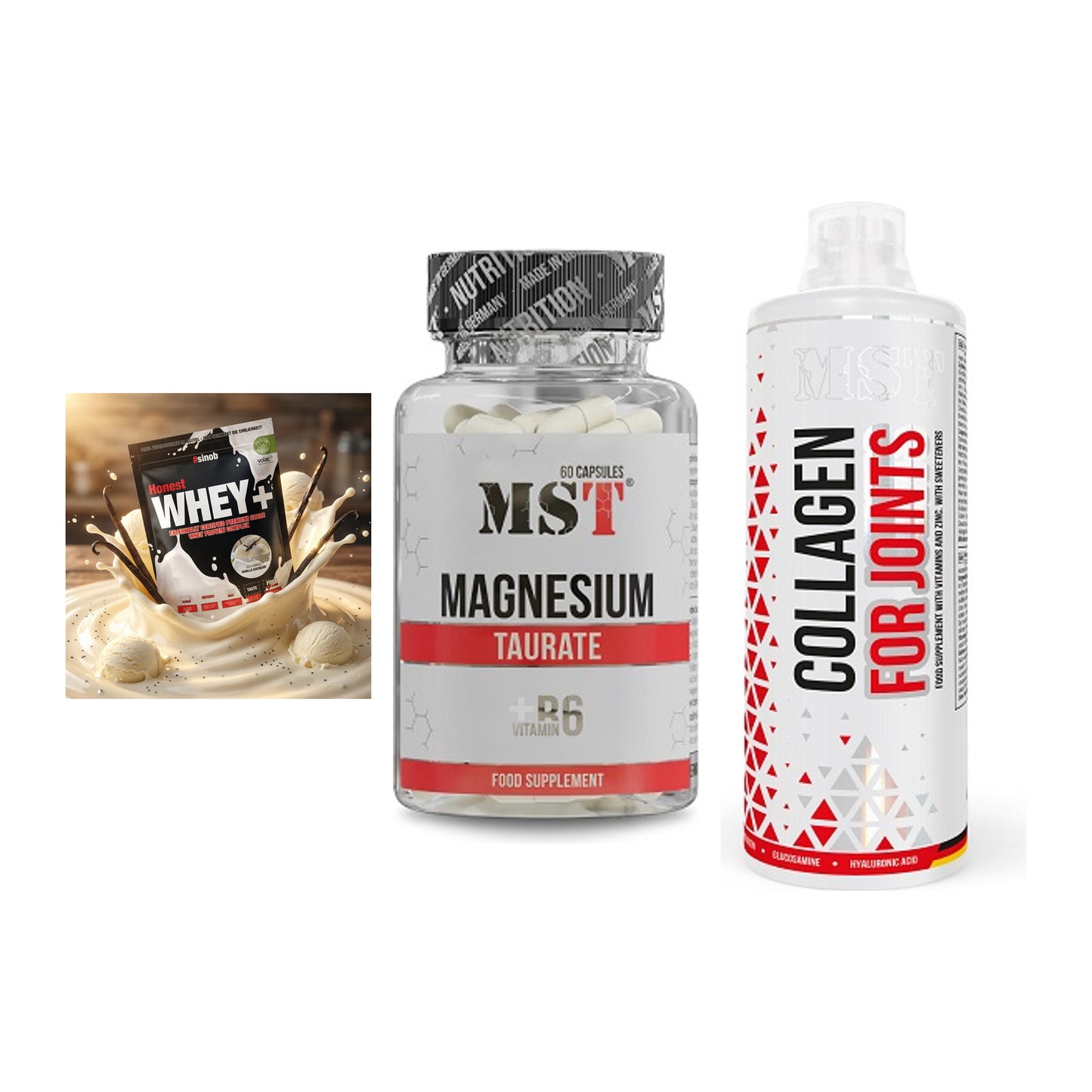 Regenerations-Set: Sinob Honest + MST Magnesium + MST Collagen – alle enthaltenen Artikel