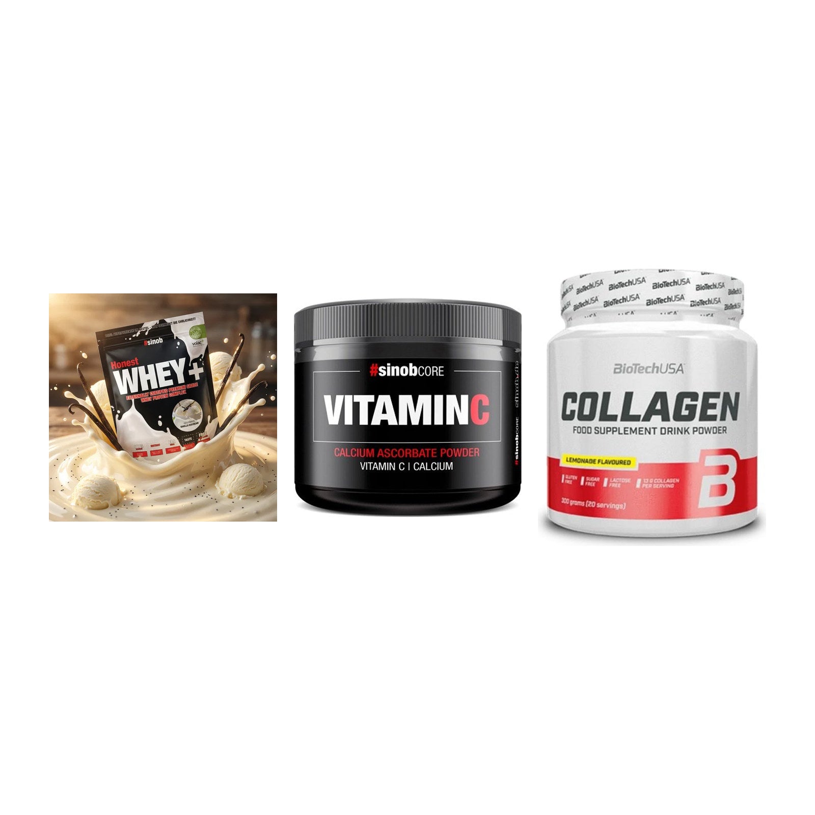 Regenerations-Set: Sinob Honest + Sinob Vitamin C + BioTech Collage – alle enthaltenen Artikel
