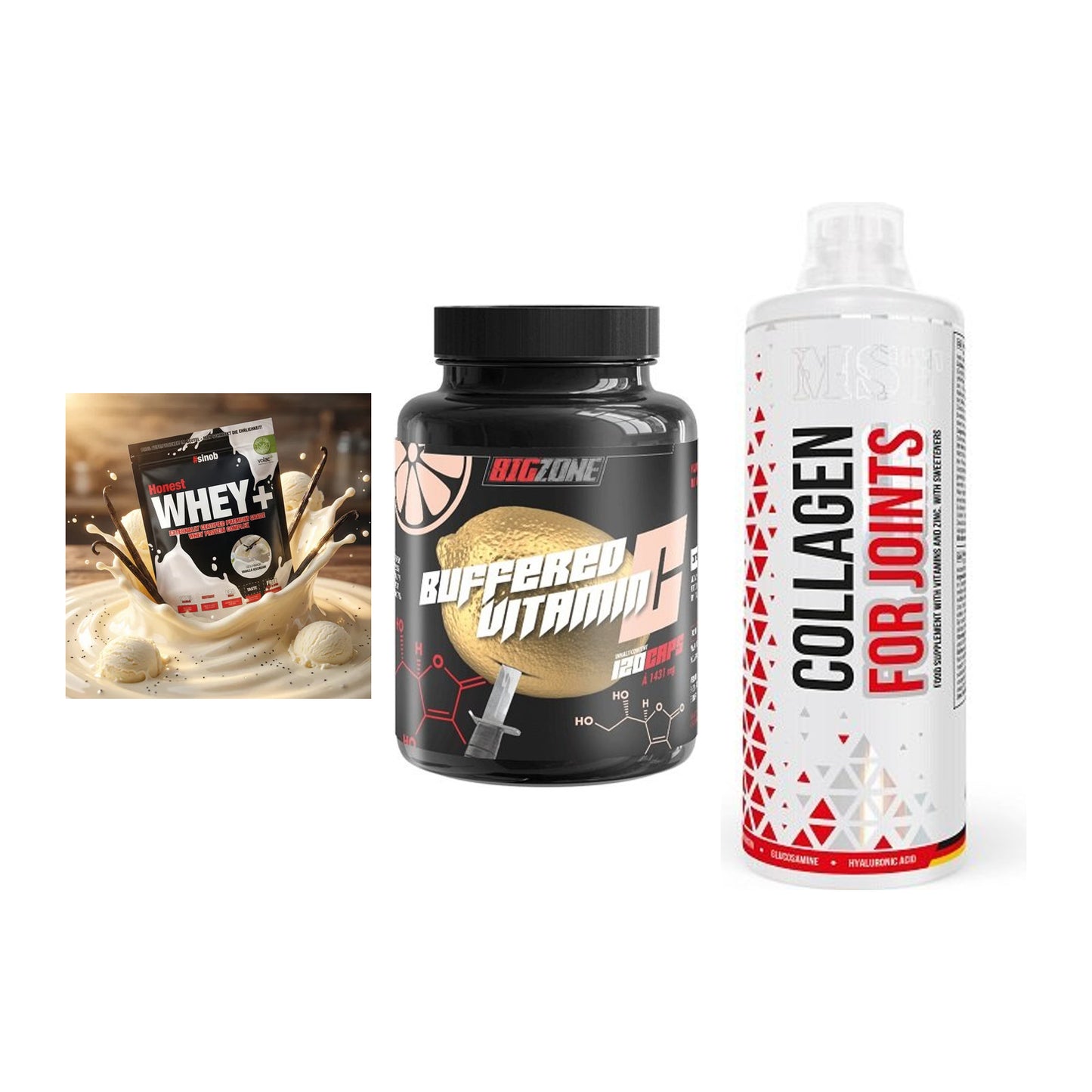 Regenerations-Set: Sinob Honest + Big Zone + MST Collagen – alle enthaltenen Artikel