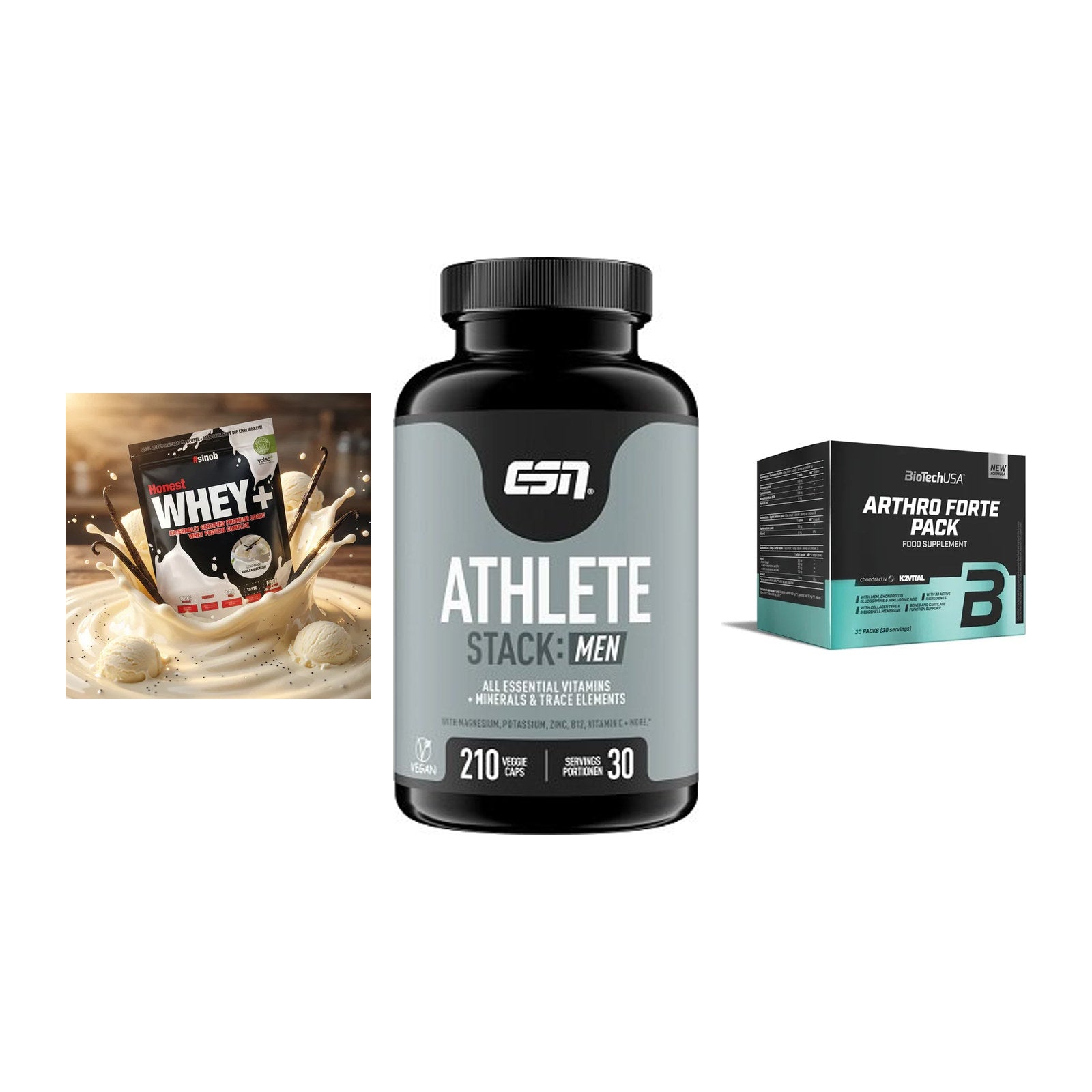 Regenerations-Set: Sinob Honest + ESN Athlete + BioTech Arthro – alle enthaltenen Artikel