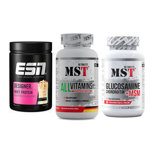 Regenerations-Set: ESN Designer + MST All Vitamin + MST Glucosamine – alle enthaltenen Artikel