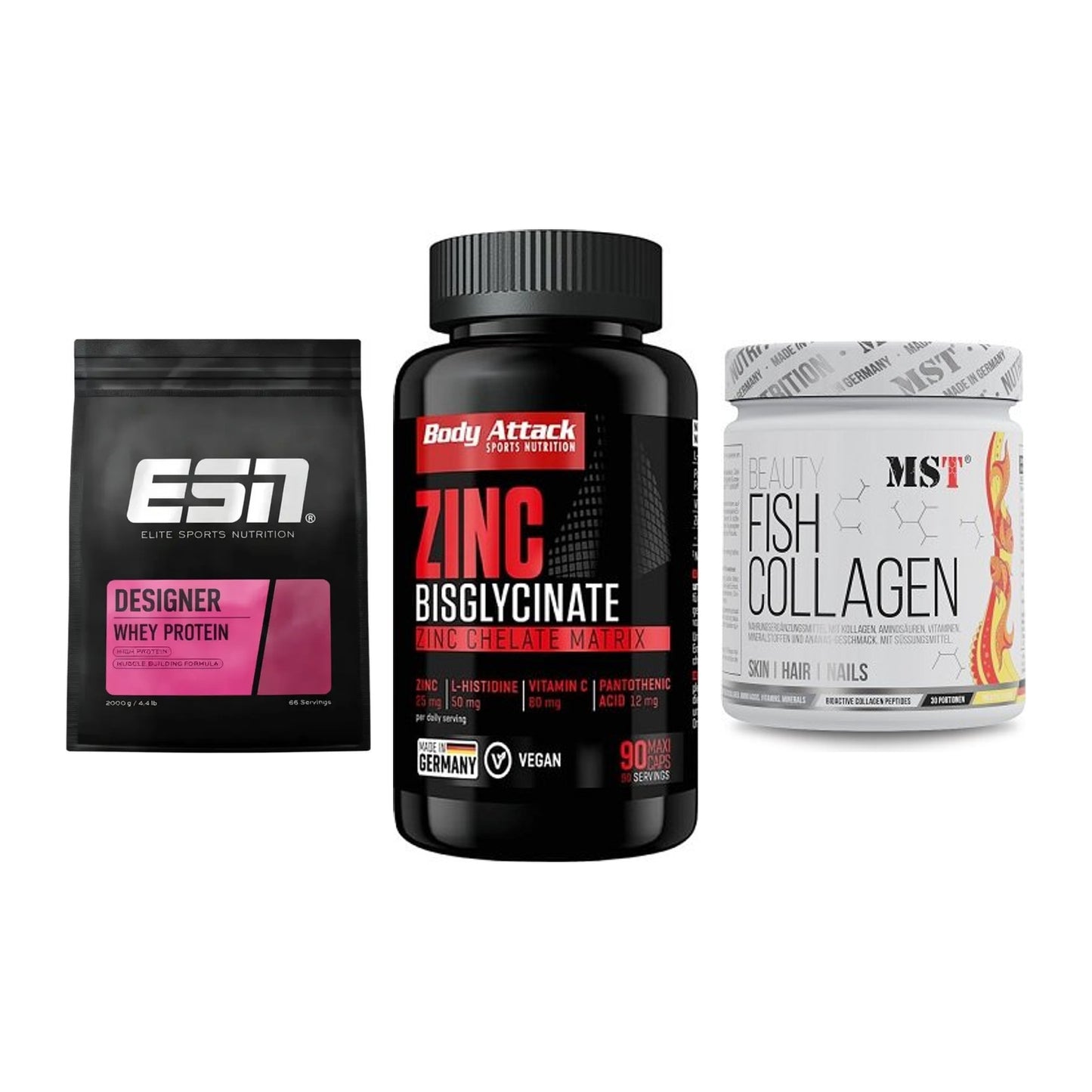 Regenerations-Set: ESN Designer + Body Attack + MST Beauty Fish – alle enthaltenen Artikel