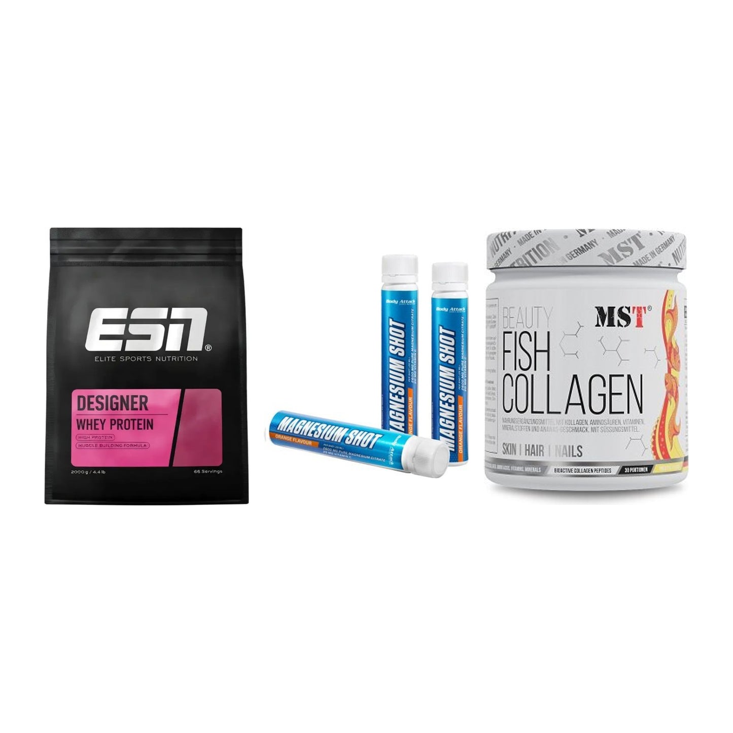 Regenerations-Set: ESN Designer + Body Attack + MST Beauty Fish – alle enthaltenen Artikel