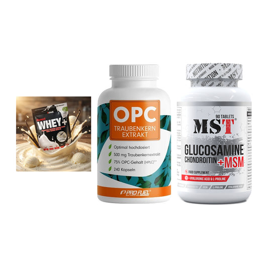 Regenerations-Set: Sinob Honest + ProFuel OPC + MST Glucosamine – alle enthaltenen Artikel