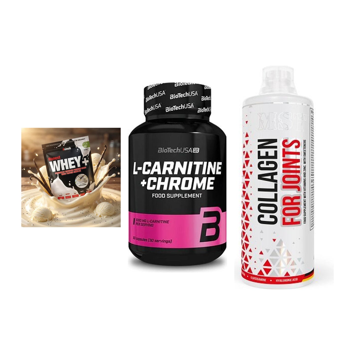 Regenerations-Set: Sinob Honest + BioTech L-Carni + MST Collagen – alle enthaltenen Artikel