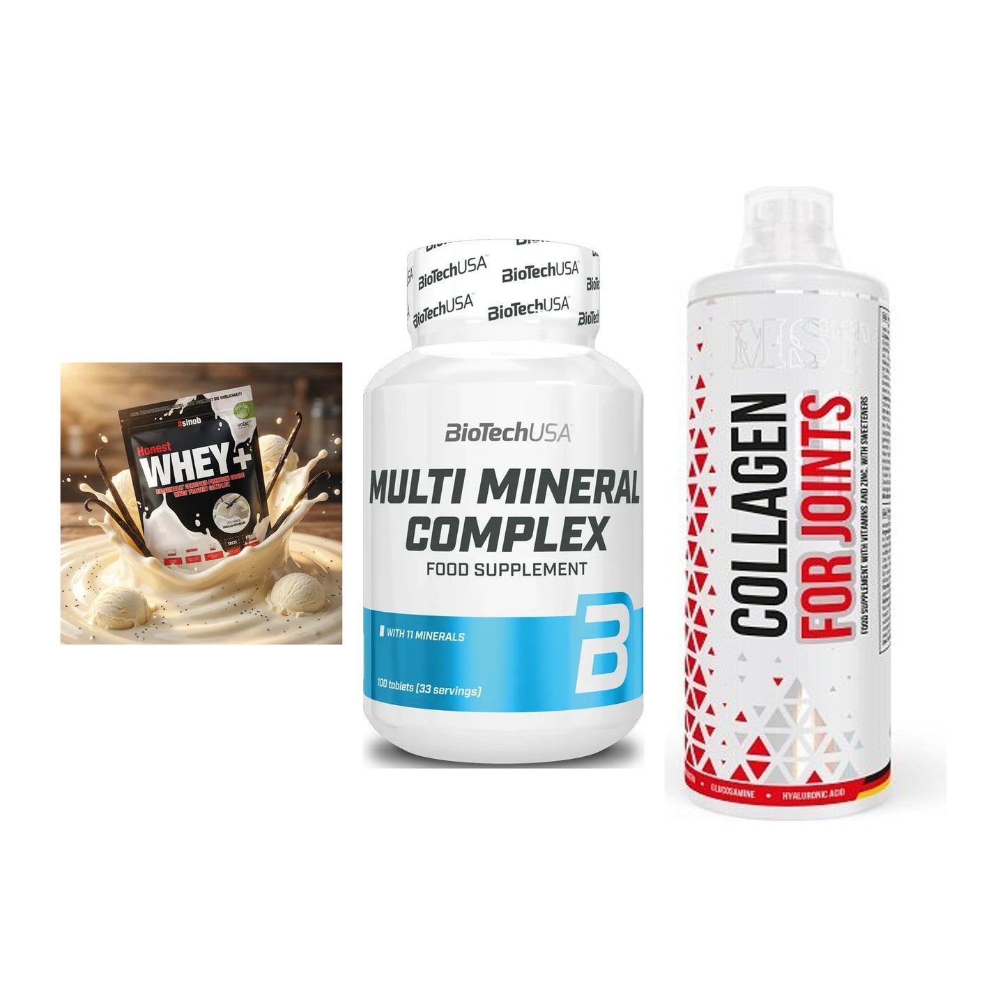Regenerations-Set: Sinob Honest + BioTech Multi + MST Collagen – alle enthaltenen Artikel