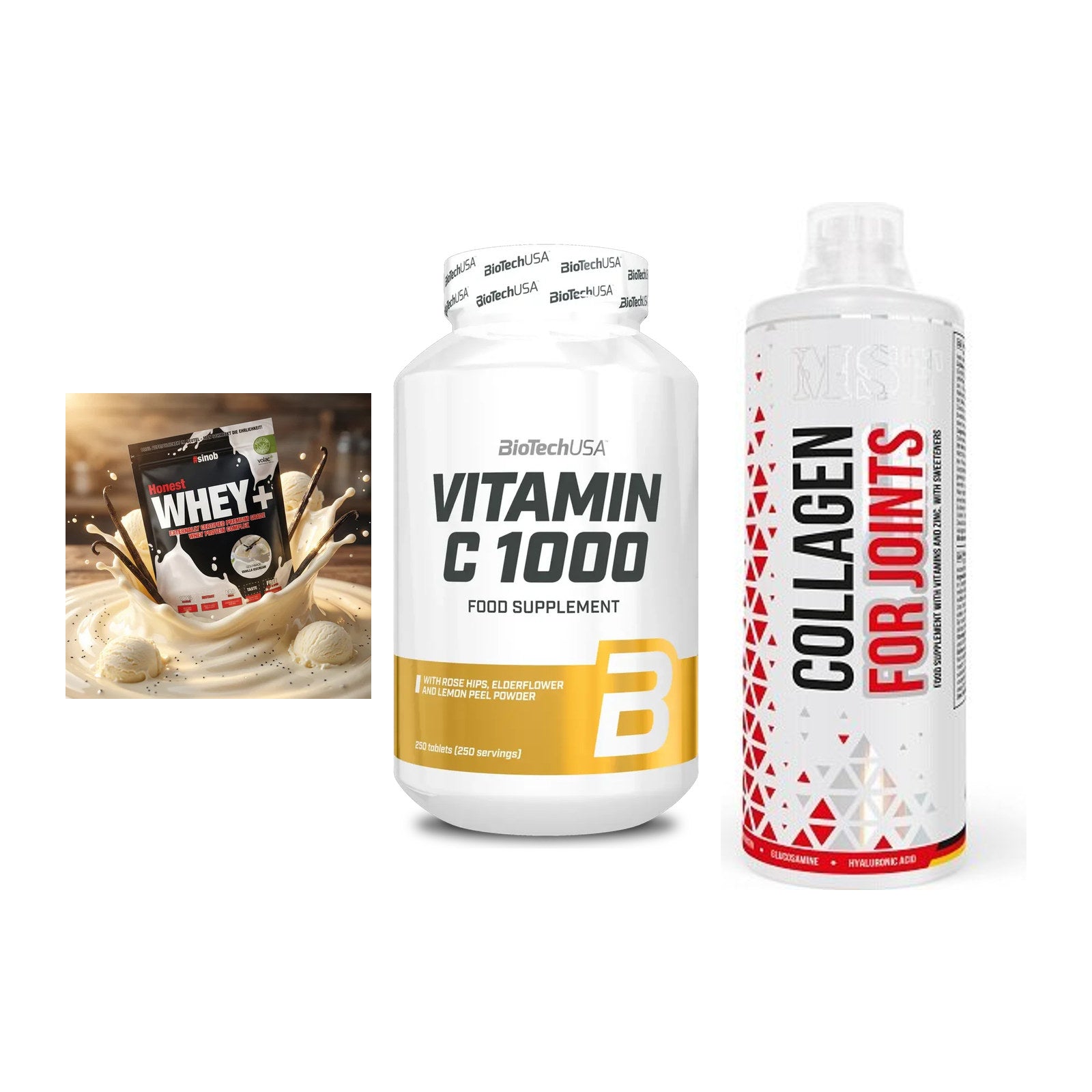 Regenerations-Set: Sinob Honest + BioTech Vitamin + MST Collagen – alle enthaltenen Artikel