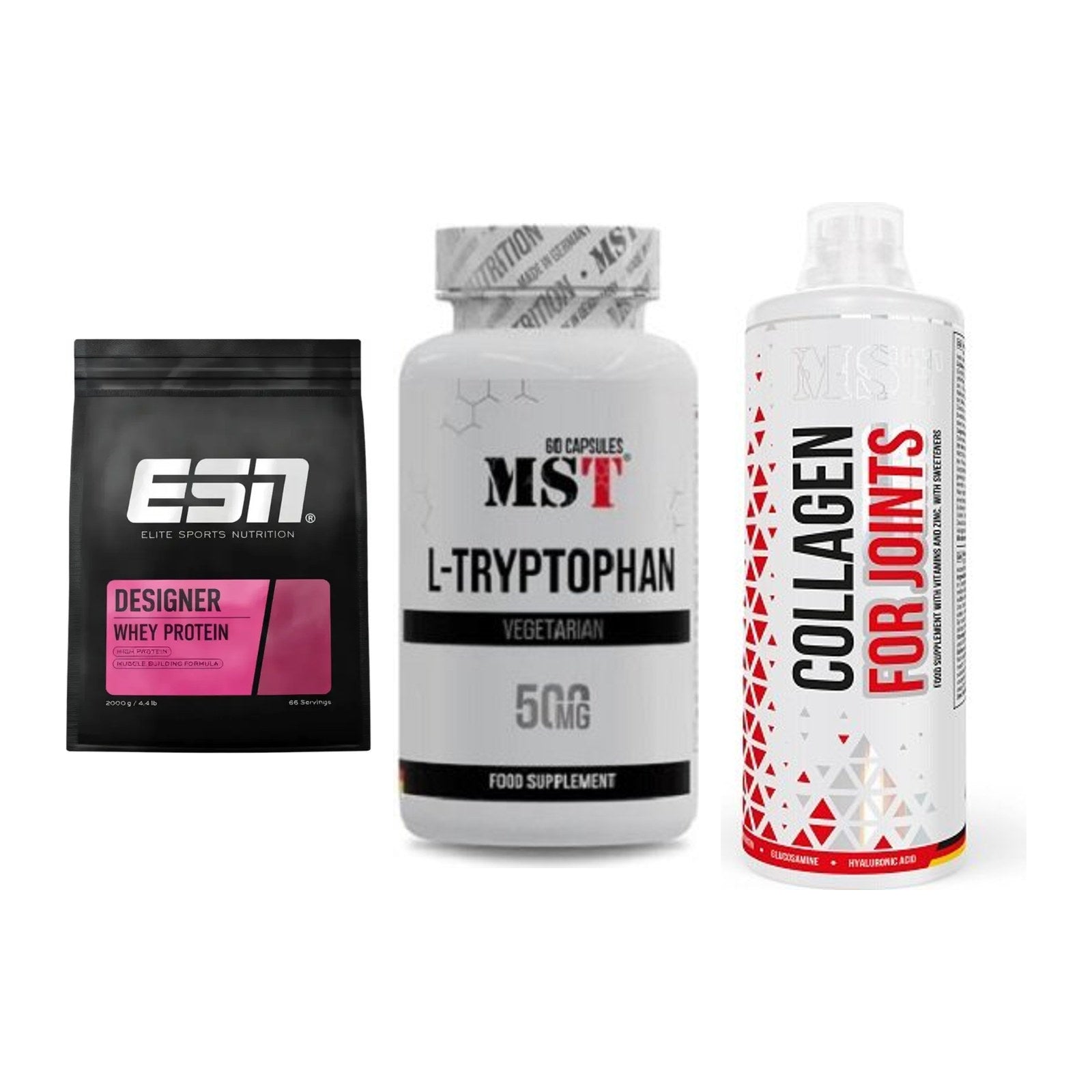 Regenerations-Set: ESN Designer + MST Tryptophan + MST Collagen – alle enthaltenen Artikel