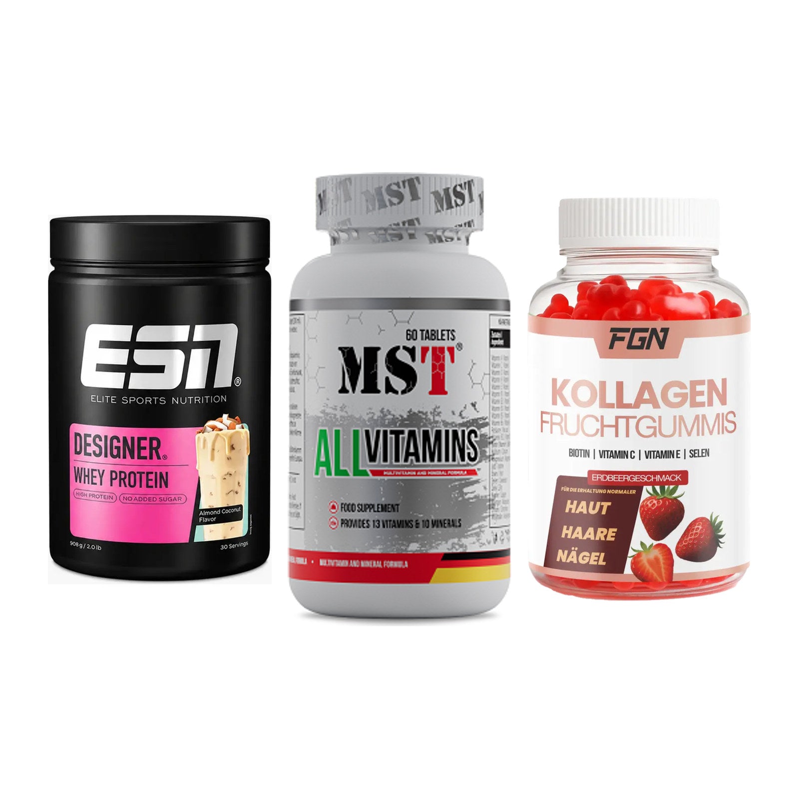 Regenerations-Set: ESN Designer + MST All Vitamin + FGN Kollagen 60 – alle enthaltenen Artikel