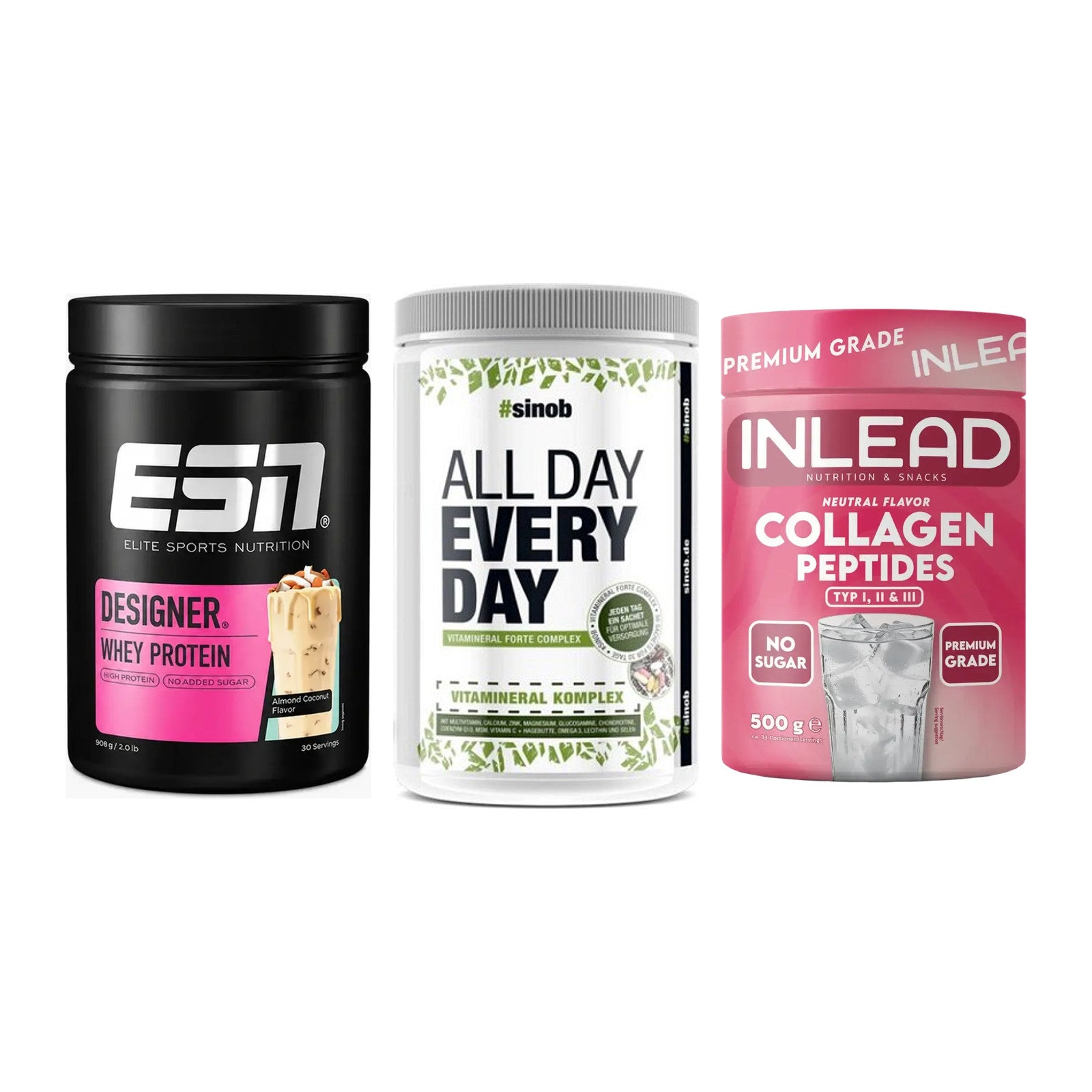 Regenerations-Set: ESN Designer + Sinob All Day + INLEAD Collagen – alle enthaltenen Artikel
