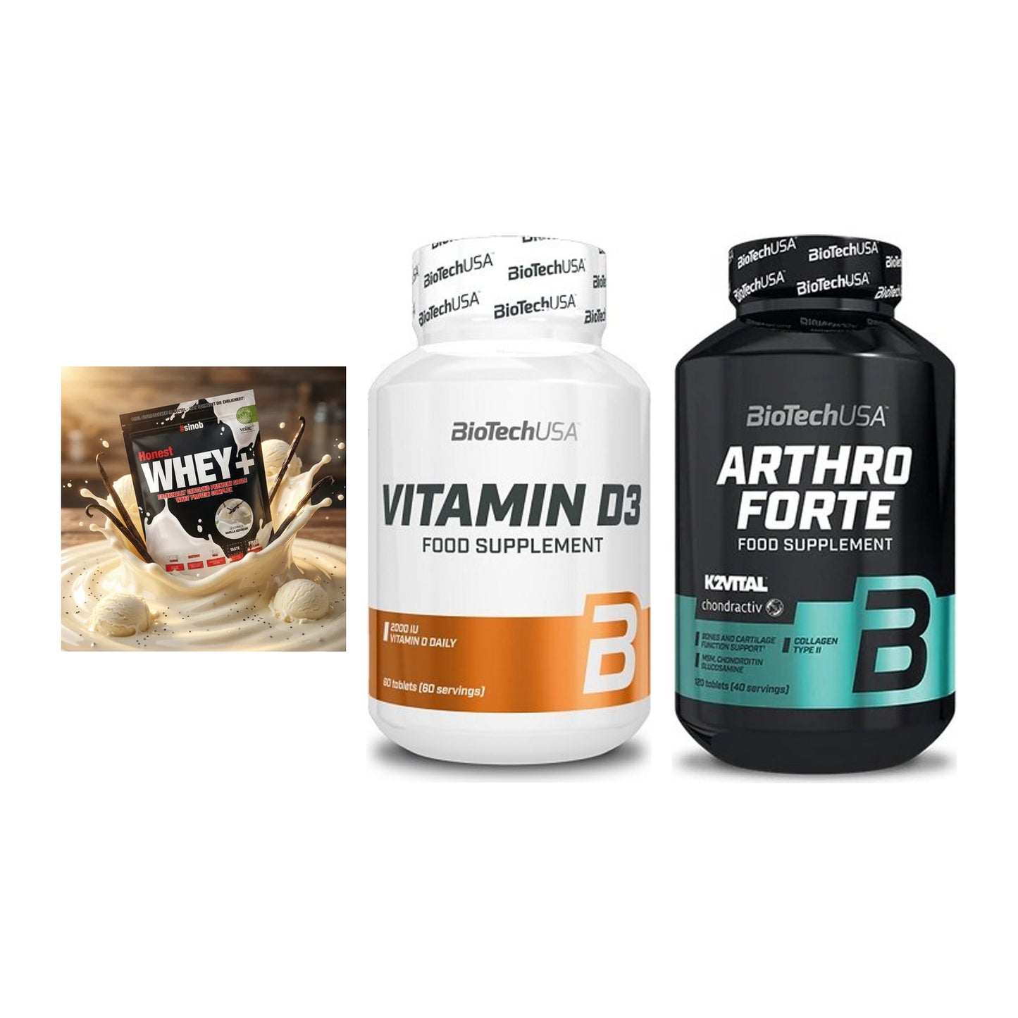 Regenerations-Set: Sinob Honest + BioTech Vitamin + BioTech Arthro – alle enthaltenen Artikel
