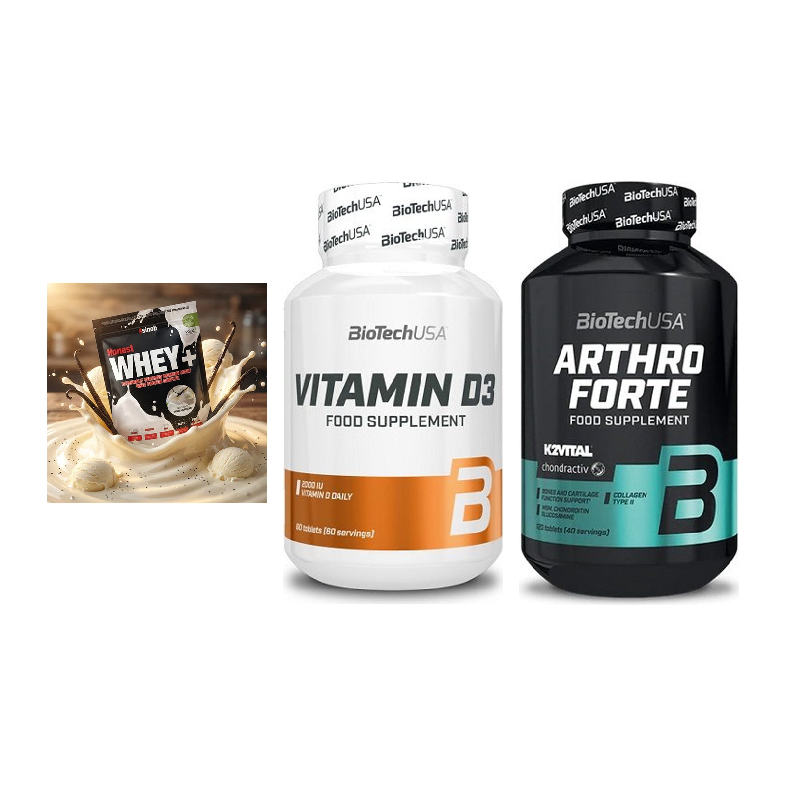 Regenerations-Set: Sinob Honest + BioTech Vitamin + BioTech Arthro – alle enthaltenen Artikel