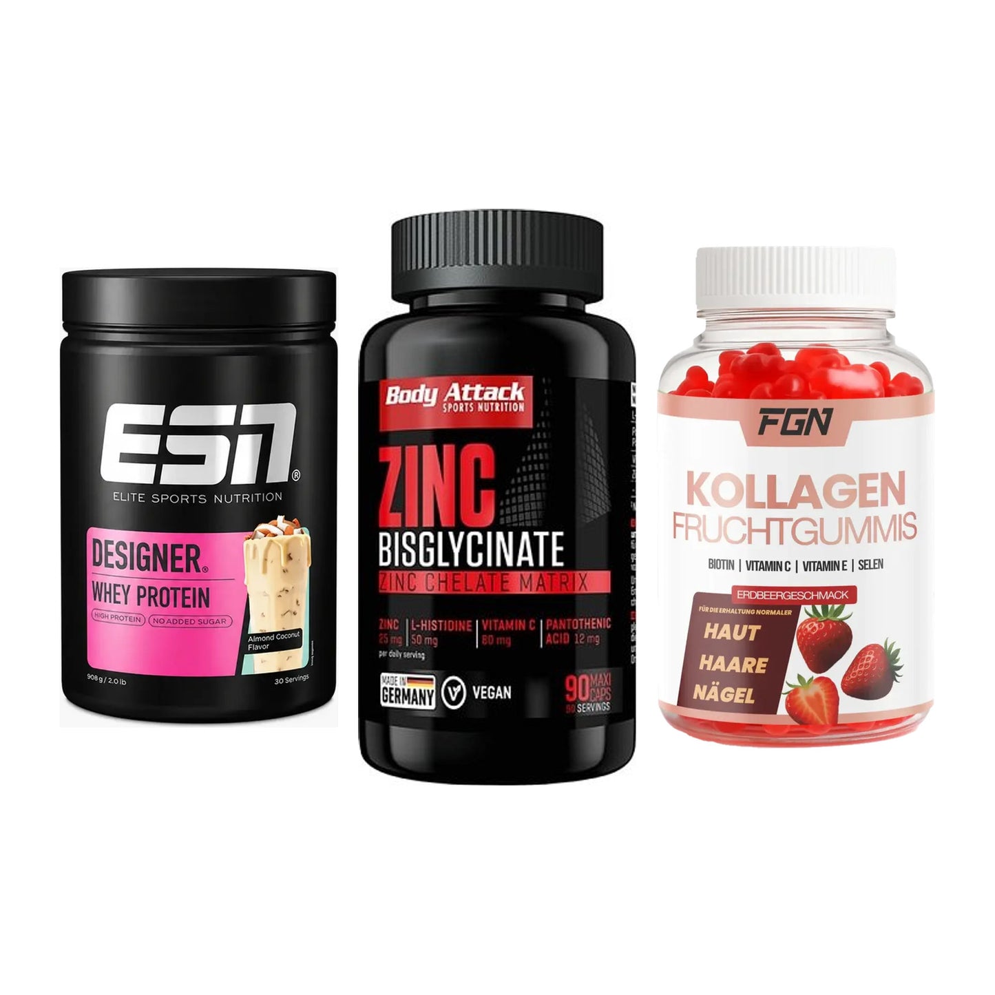 Regenerations-Set: ESN Designer + Body Attack + FGN Kollagen 60 – alle enthaltenen Artikel