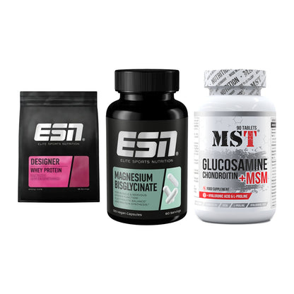 Regenerations-Set: ESN Designer + ESN Magnesium + MST Glucosamine – alle enthaltenen Artikel