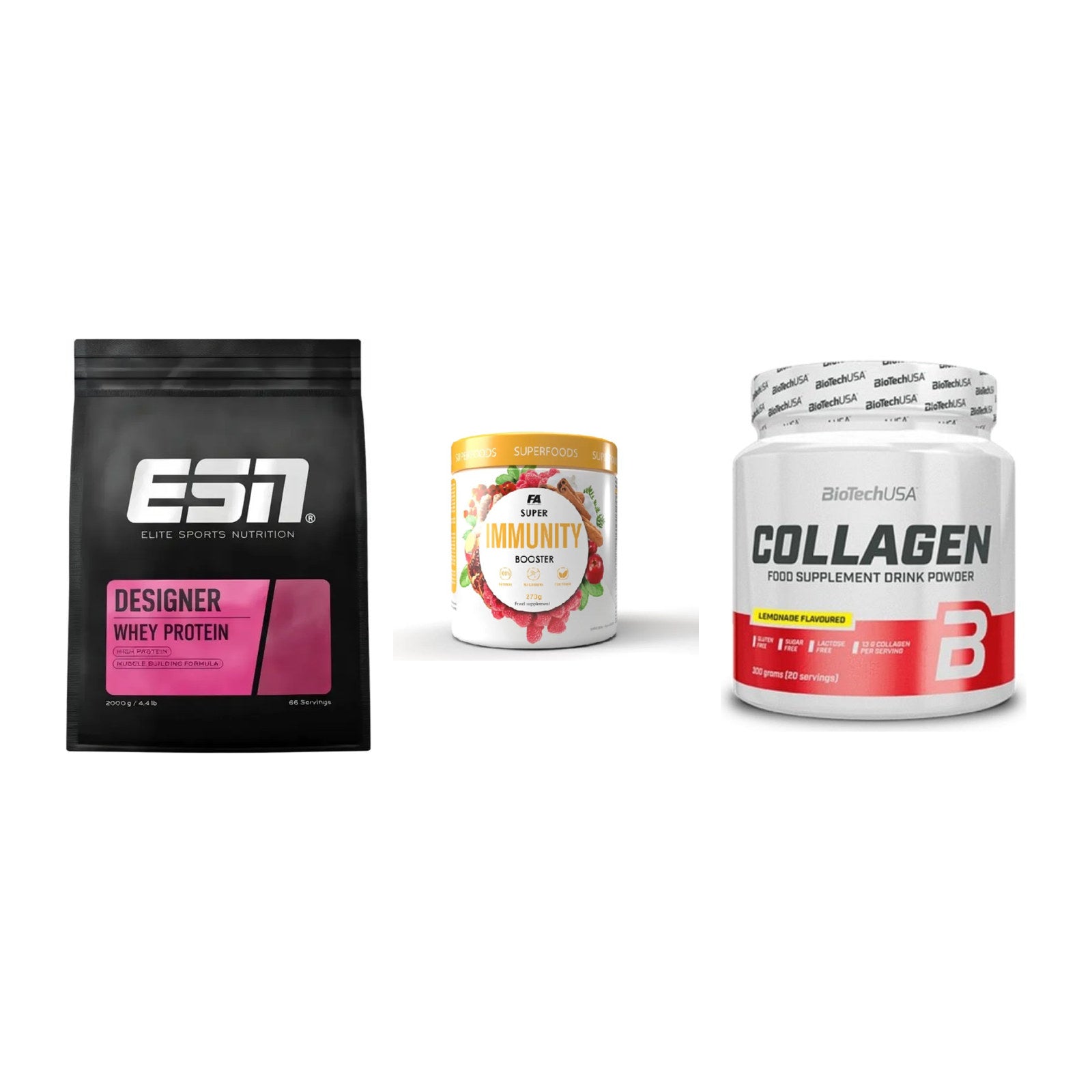Regenerations-Set: ESN Designer + FA Nutrition + BioTech Collage – alle enthaltenen Artikel