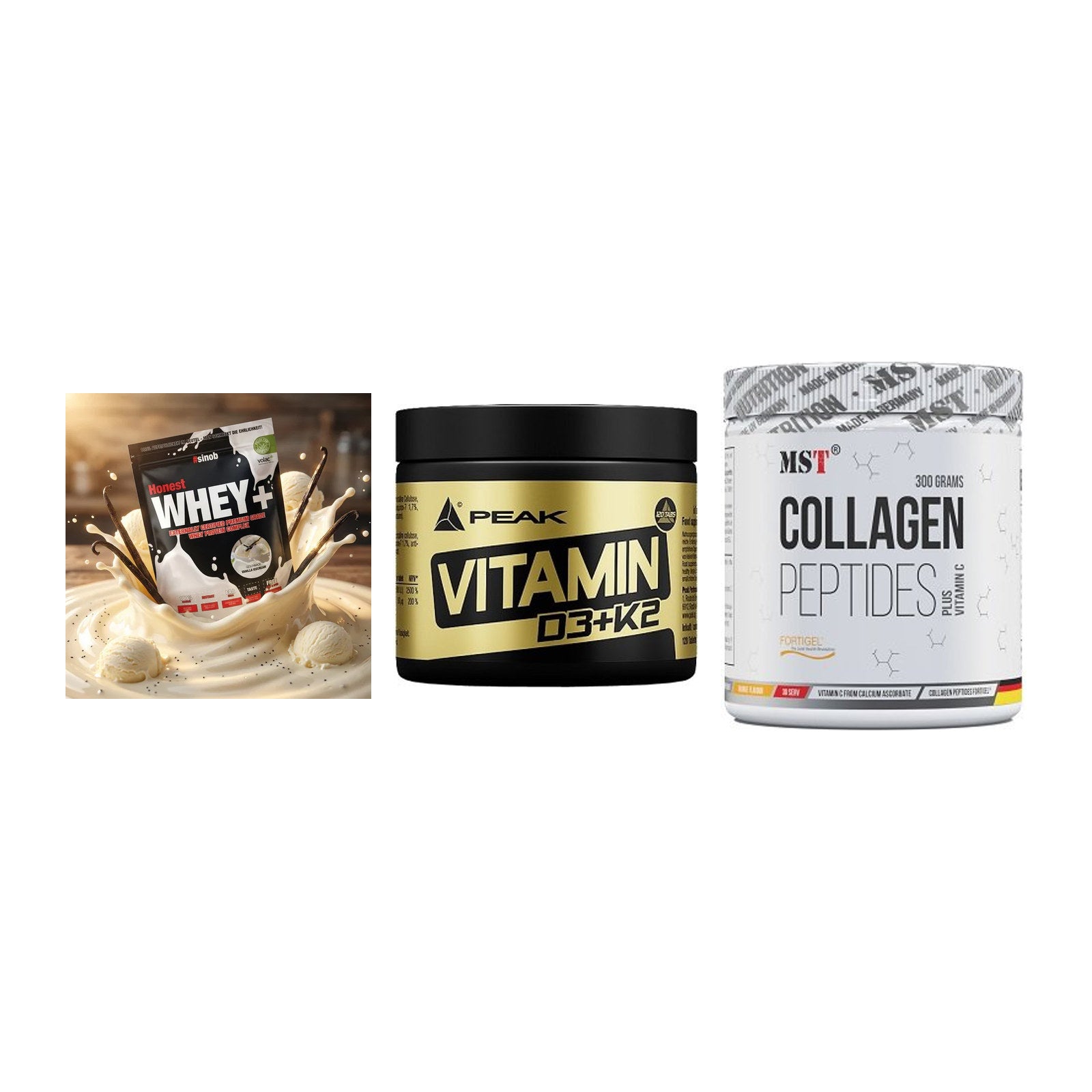 Regenerations-Set: Sinob Honest + Peak Vitamin + MST Collagen – alle enthaltenen Artikel