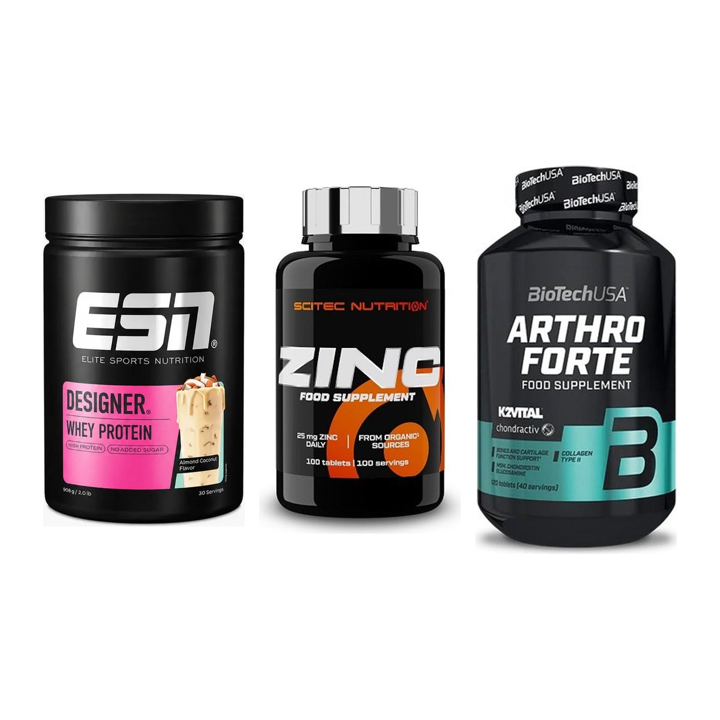 Regenerations-Set: ESN Designer + Scitec Zinc + BioTech Arthro – alle enthaltenen Artikel